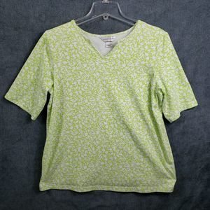christopher banks Women's top large green white